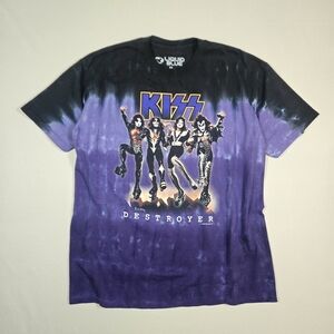 Vintage 2005 Liquid Blue Kids KISS Destroyer Black and Purple T-Shirt